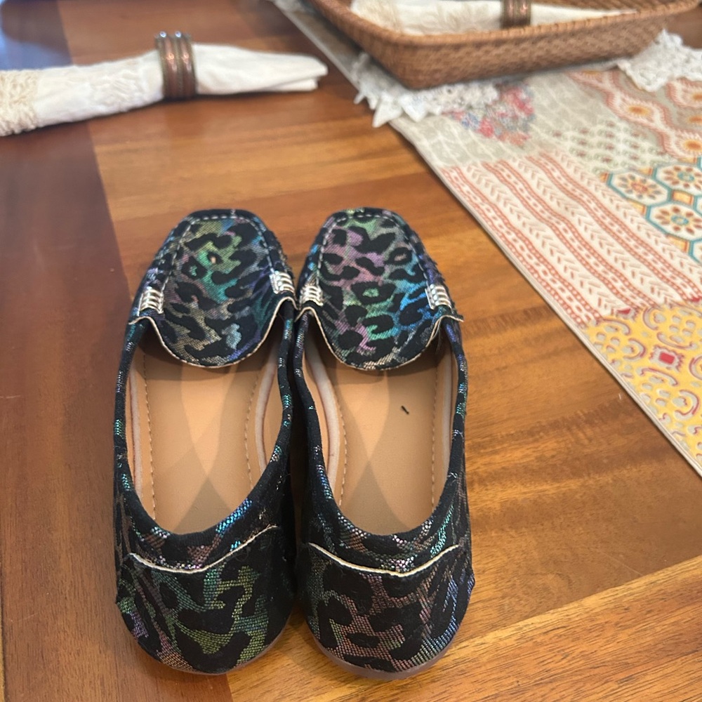 Multicolor Leopard Print Loafers